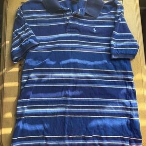 Ralph Lauren Kids Blue Striped Polo Shirt